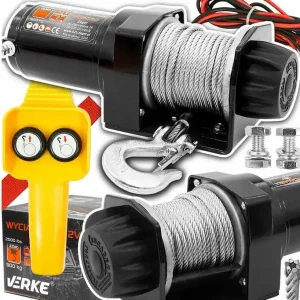 Zwrot pieniędzy WYCIĄGARKA ELEKTRYCZNA 12V 907KG WCIĄGARKA LINOWA SAMOCHODOWA LAWETY 12M