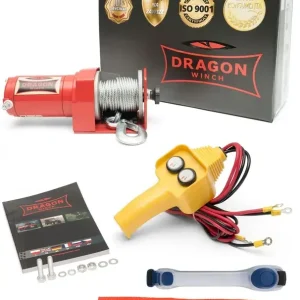 ~1T WYCIĄGARKA DRAGON 12V ELEKTRYCZNA WCIĄGARKA linowa do pługa quada 2000 Niska cena