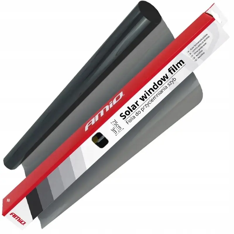 AMIO FOLIA DO PRZYCIEMNIANIA SZYB - CZARNA 0,75X3M (30%) Bezpieczna płatność