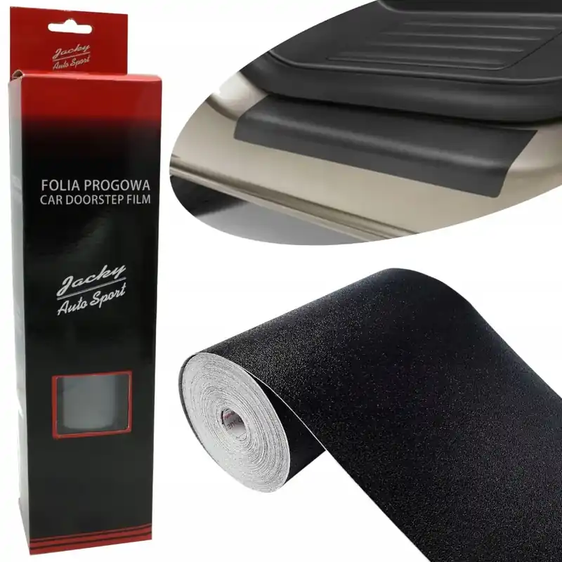 FOLIA CZARNY MAT NAKŁADKI NA PROGI SŁUPKI LISTWA OZDOBNA 11cm x 200cm Premium