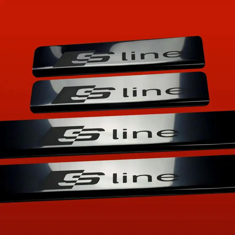 AUDI A4 B8 SLINE Nakładki progowe ze stali nierdzewnej 304, wykończenie poł Promocja