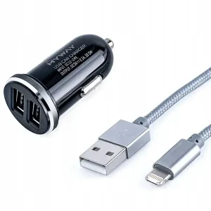 Ładowarka samochodowa MYWAY 12/24V max2.1A +kabel Promocja