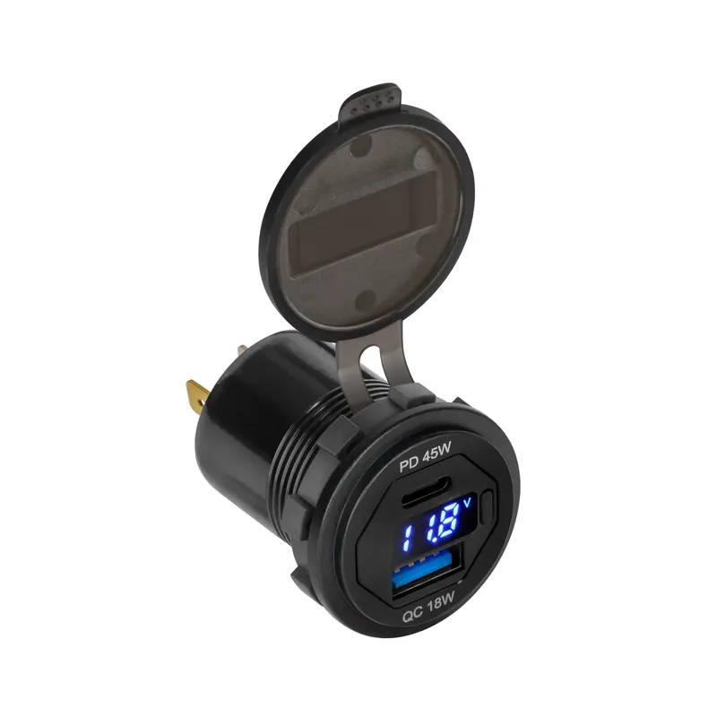 Zamów teraz Ładowarka samochodowa USB+USB typu C z funkcją Quick Charge Power Delivery