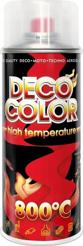 DECO COLOR Farba wysokotemperaturowa w sprayu bezbarwna 300 stopni High Temperature Rabat