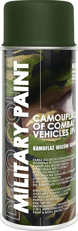 Popularny DECO COLOR Farba do kamuflażu w sprayu RAL6014 olive drap
