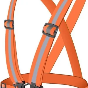 Szybka dostawa Hurtel Szelki odblaskowe regulowane kamizelka odblaskowa na rower motor do biegania pomarańczowy Uniwersalny