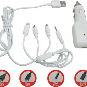 Kup teraz Ładowarka Carcommerce Ładowarka samochodowa wielofunkcyjna 5 w 1 (12/24V) 2,1A