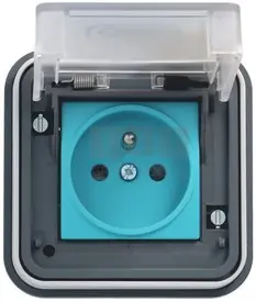 Wysoka jakość XEV081 W.1 E-Vehicle Gniazdo ładowania pojazdów elektrycznych podtynkowe 2P+E IP55 szary XEV081