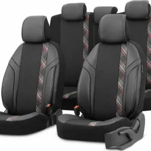 AMiO Komplet pokrowców na fotele samochodowe OTOM HORIZON 1801 RED 3-ZIP Tylko dziś