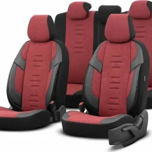 AMiO Komplet pokrowców na fotele samochodowe OTOM THRONE 103 RED 3-ZIP Szybka dostawa