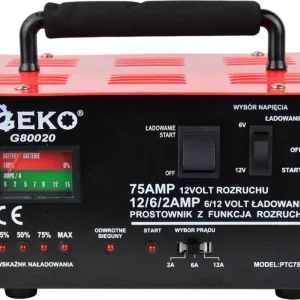 Geko Prostownik z rozruchem 75A 6/12V GEKO(1) Bezpieczna płatność