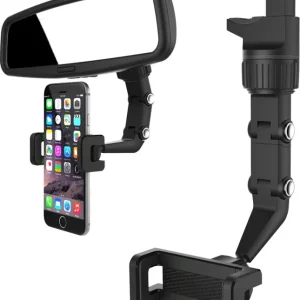 Zamów teraz Hurtel Uchwyt na telefon smartfon mocowany do lusterka wstecznego czarny Uchwyt na telefon smartfon mocowany do lusterka wstecznego czarny