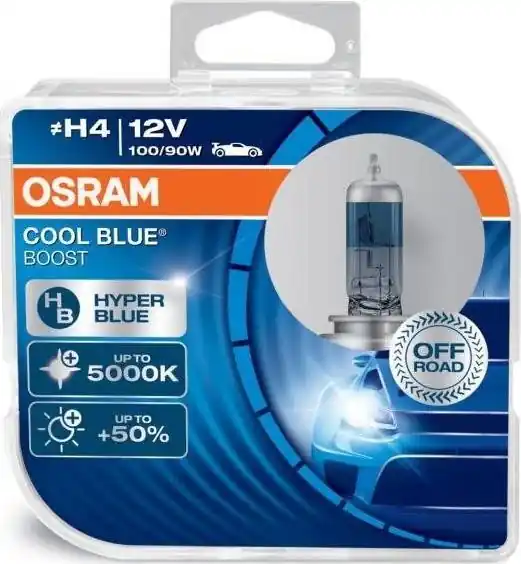Osram Automobilinės lemputės Osram Cool Blue Boost H4, 100/90W, 2 vnt. Promocja