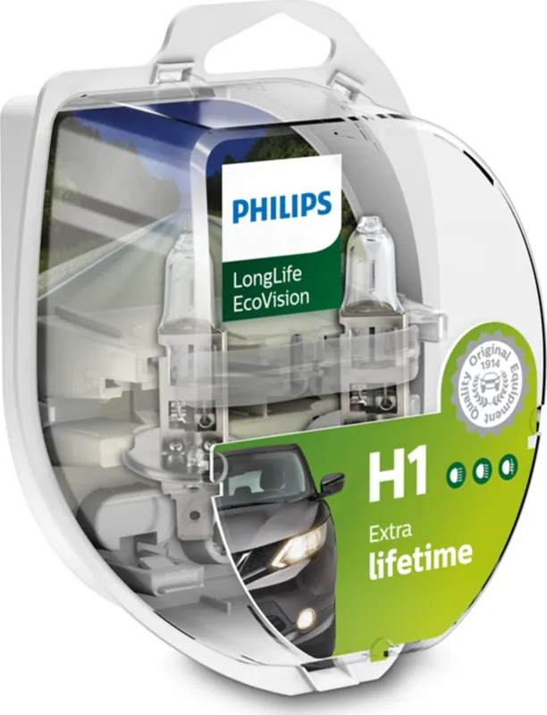Nowość Philips Żarówka PHILIPS H1 LongLife EcoVision (1 sztuka)