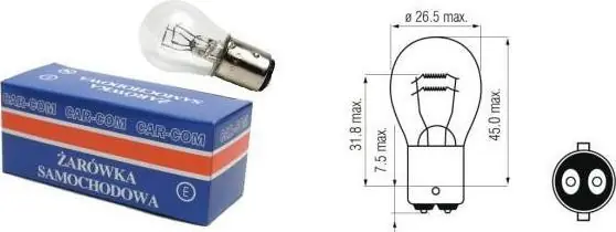 Promocja Carcommerce ŻARÓWKA 12V 21/5W BAY15D