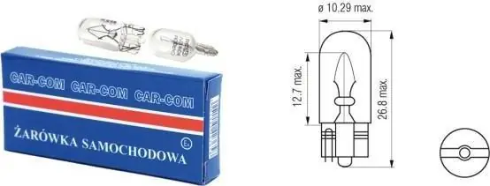 Premium Carcommerce ŻARÓWKA 24V 5W T10 CAŁOSZKLANA