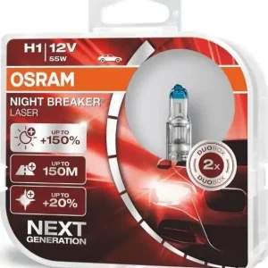 Osram Automobilinės lemputės Osram Night Breaker Laser (Next Generation) H1, 2 vnt. Najlepsza cena