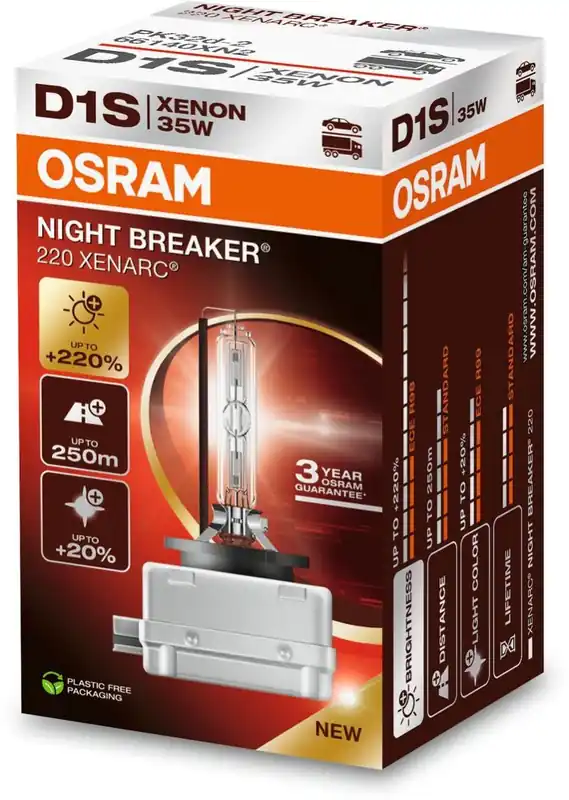 Oferta limitowana Żarówka (Karton 1szt.) D1S 85V 35W PK32D-2 XENARC NIGHT BREAKER 220, biała ciepła 4500K