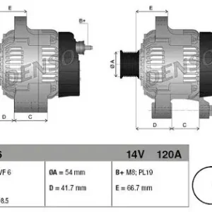 Szybka dostawa DENSO Alternator DAN1086