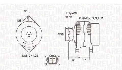 Najlepsza cena MAGNETI MARELLI Alternator 063731889010 063731889010