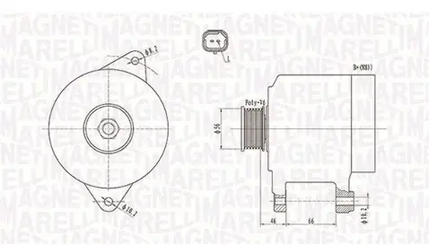 Popularny MAGNETI MARELLI Alternator 063731653010 063731653010