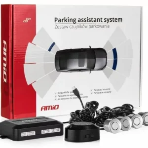 AMIO Czujniki parkowania AMiO z buzzerem 4 sensory 22mm srebrne P17-0029 Szybka dostawa