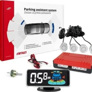 AMiO Czujniki parkowania cofania srebrne LED 3D AMIO-03187 Ekspresowa dostawa