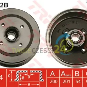 Autentyczny TRW Bęben hamulcowy DB4302B