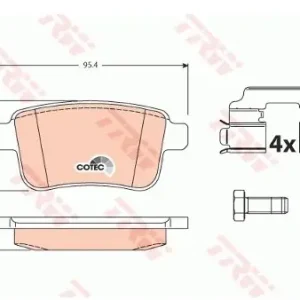 TRW Zestaw klocków hamulcowych, hamulce tarczowe GDB1786 Najlepsza cena