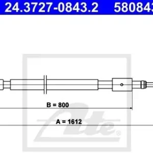 Oryginalny ATE LINKA HAM 24.3727-0843.2 CITROEN C2 1.4HDI 09-/ PEUGEOT 1007 1.4 16V 05- 24.3727-0843.2