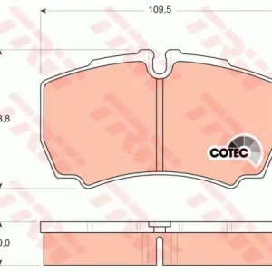 TRW Zestaw klocków hamulcowych, hamulce tarczowe GDB1535 Niska cena