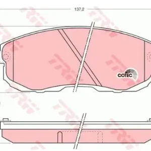 TRW Zestaw klocków hamulcowych, hamulce tarczowe GDB1003 Bezpieczna płatność