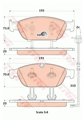 TRW Klocki hamulcowe - komplet GDB1897 Wysoka jakość