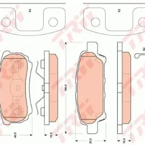 Premium TRW Zestaw klocków hamulcowych, hamulce tarczowe GDB4143