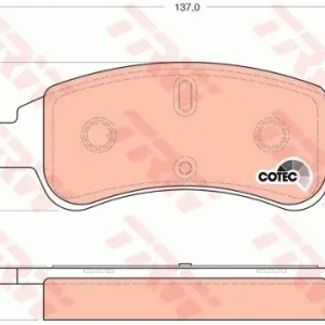 Bezpieczna płatność TRW Zestaw klocków hamulcowych, hamulce tarczowe GDB156