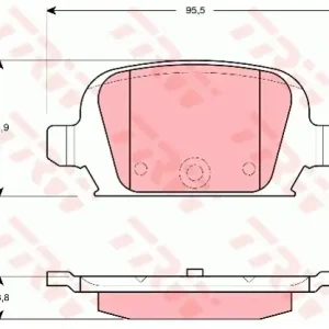 Oferta limitowana TRW Zestaw klocków hamulcowych, hamulce tarczowe GDB1412