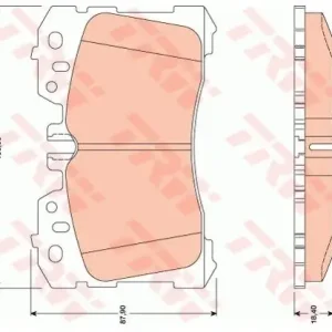 TRW Zestaw klocków hamulcowych, hamulce tarczowe GDB3473 Najlepsza cena