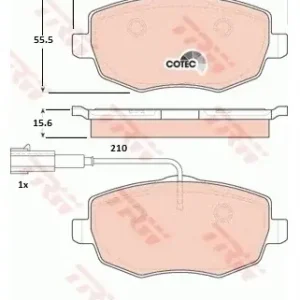 TRW Zestaw klocków hamulcowych, hamulce tarczowe GDB1707 Oferta limitowana