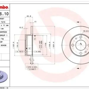 BREMBO Tarcza hamulcowa 08.3636.10 Oferta
