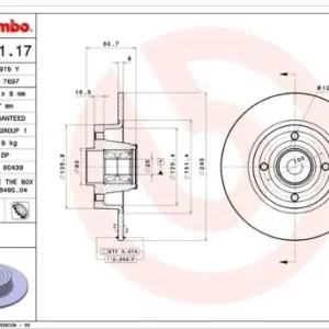 Oferta BREMBO 08.A141.17