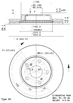 Rabat BREMBO 09.A865.11
