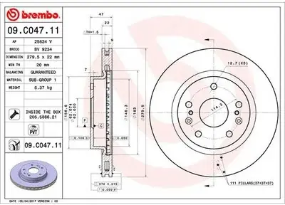 Bezpieczna płatność BREMBO 09.C047.11 09.C047.11