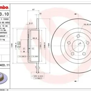 BREMBO Tarcza hamulcowa 08.A403.11 Bezpieczna płatność