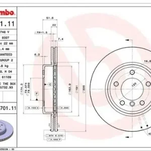 Szybka dostawa BREMBO 09.7701.11