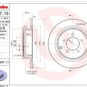 BREMBO Tarcza hamulcowa 08.C247.11 Bezpieczna płatność