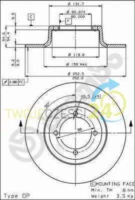 BREMBO 08.1757.20 Ekspresowa dostawa