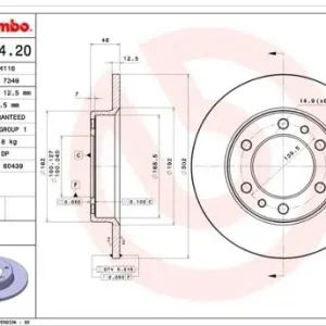 BREMBO Tarcze hamulcowe (komplet 2 sztuk) 08.4504.20 Szybka dostawa