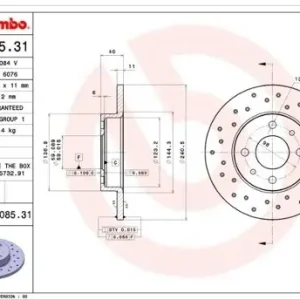BREMBO Tarcza hamulcowa 08.5085.31 Oferta limitowana