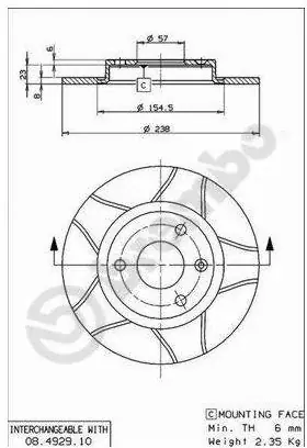 BREMBO 08.4929.75 Nowość