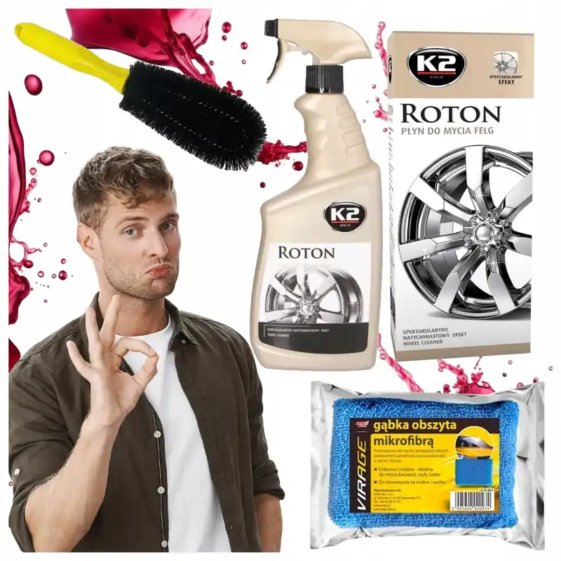 K2 ROTON PŁYN DO MYCIA FELG KRWAWY EFEKT SZCZOTKA Kup teraz